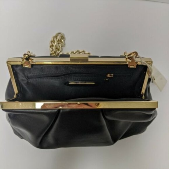 Madison West Serena Shoulder Bag Black Vegan Leather Handbag Purse Shoulder Bag - Picture 10 of 11